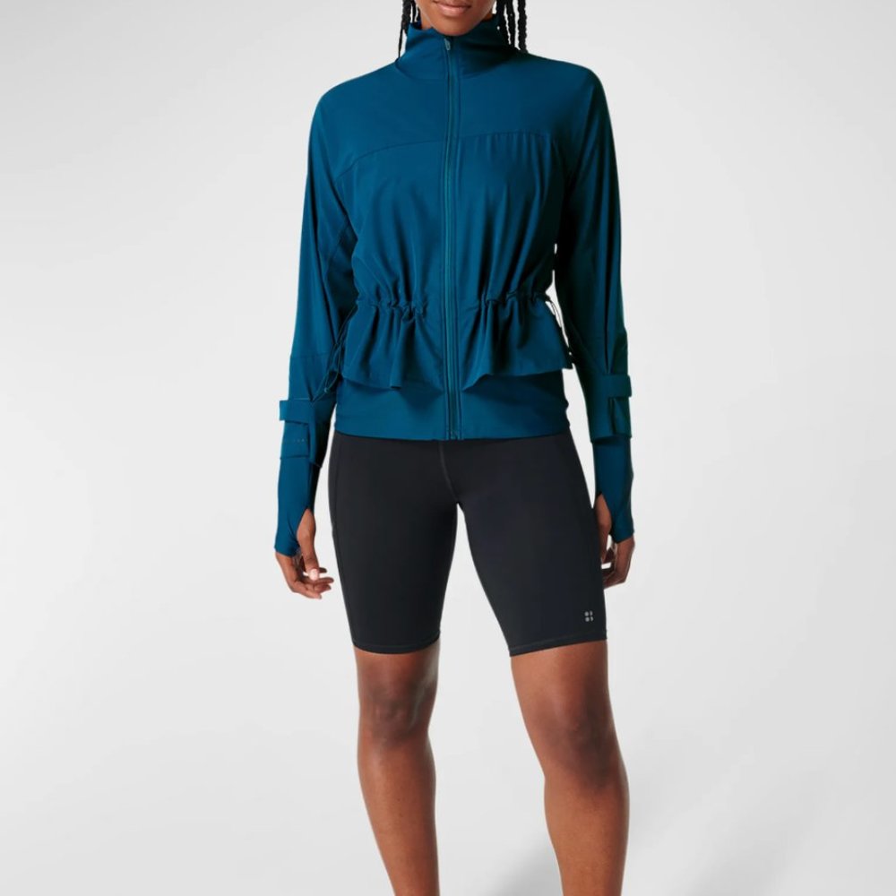 Sweaty Betty ~ Fast Lane Running Jacket ~Deep Blue - Picture 2 of 8